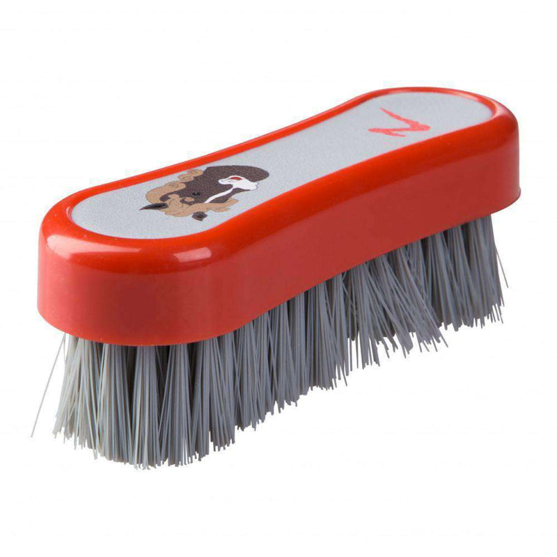 Horze Scout Face Brush Brushes Horze Polar Gray/Deep Coral Pink 