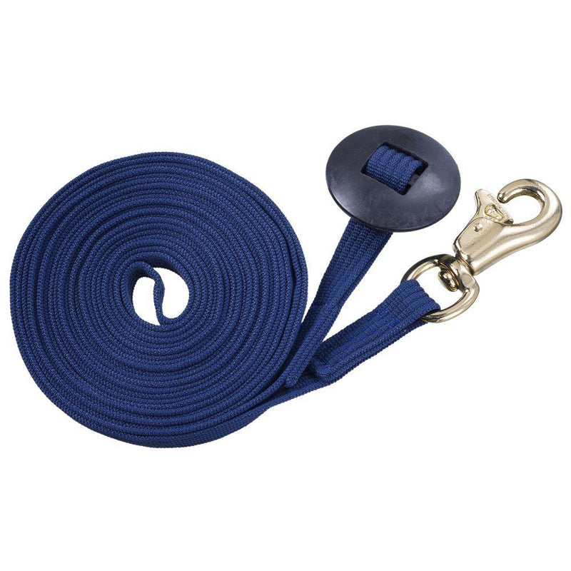 Tough 1 German Cord Cotton Lunge Line with Heavy Snap, Black Lunging Systems JT International Blue/Navy 