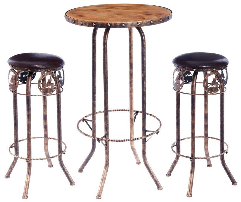 Pub Table & Stool 3pc Set Quarter Horse Silver Gifts One Stop Equine Shop 