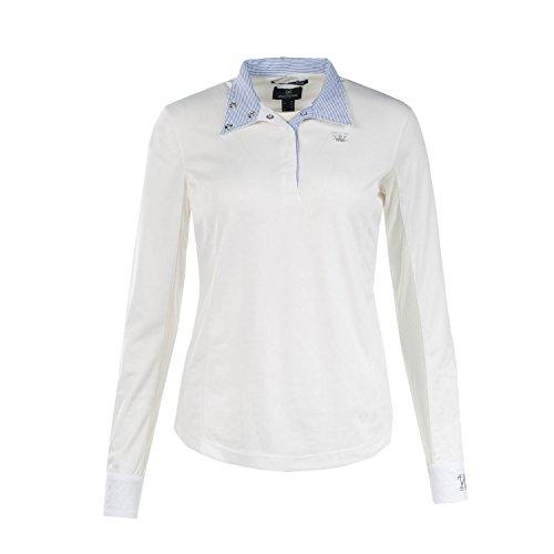 Horze Women's Blaire Sun Show Shirt - Long-Sleeved Long Sleeve English Show Shirts Horze White US 12 (EU 42) 