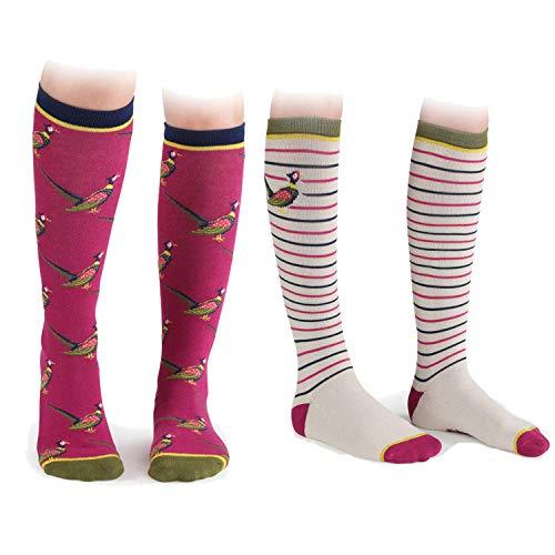 Shires Child's Everday Socks Pack of 2 One Size Socks Shires Equestrian Pheasant Youth 
