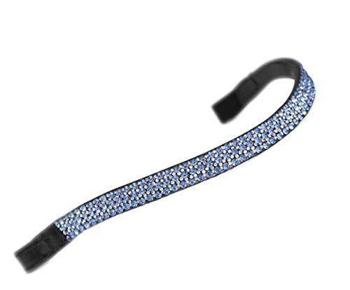Shires Aviemore Wide Diamante Browband English Bridle Accessories Shires Equestrian Blue/Black Pony 