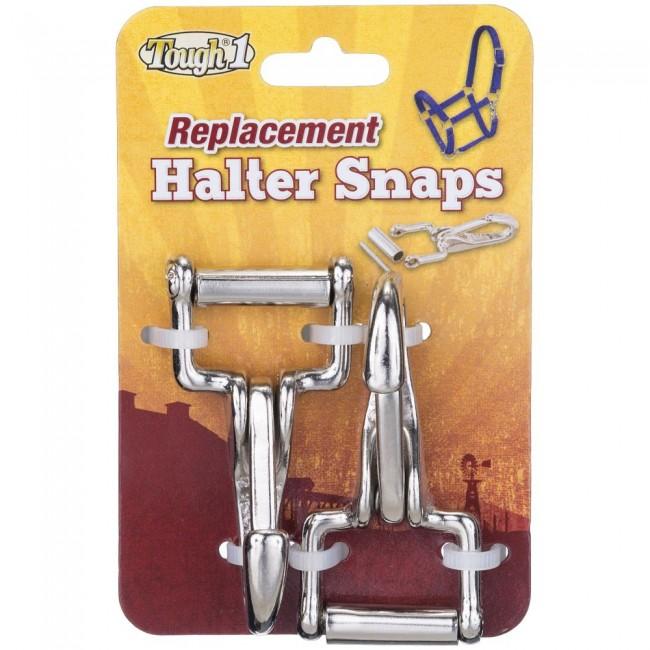 Tough-1 2 Pack Halter Replacement Snaps Halter Accessories JT International Nickel Plated 