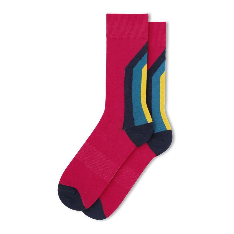 Fun Socks Men's Vintage Varsity Socks Socks Fun Socks Navy/Red/White 