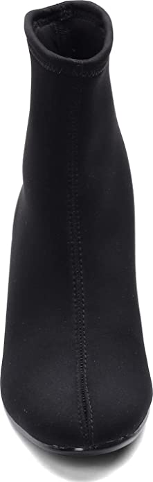 Front view of black Petite Jolie La Crosse Women's Ankle Dress Boots