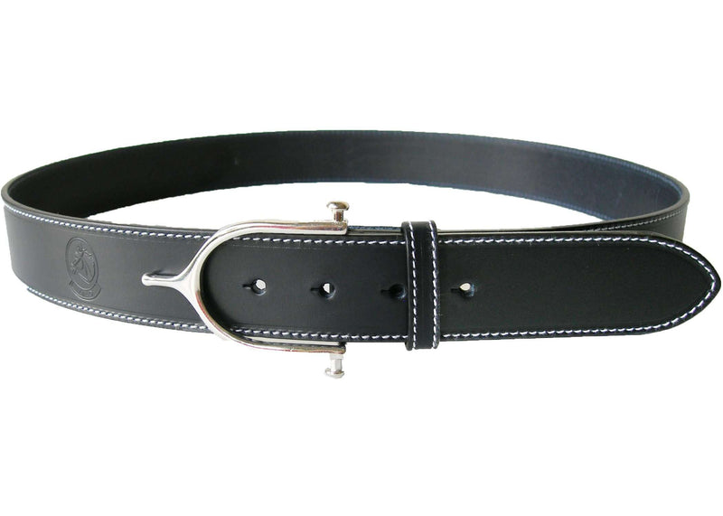 LILO Collections Inglesa Grande 1.5" Spur Leather Belt Belts Lilo Belts 28 Black/Black/Silver 