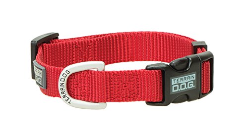 Red Large Terrain D.O.G. Nylon Adjustable Snap-N-Go Dog Collar Dog Collars and Leashes