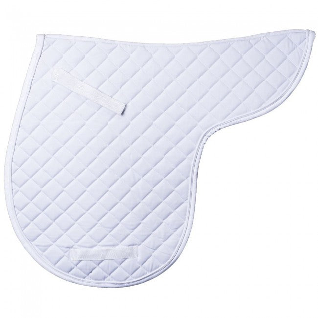 White Quilted Contour English Saddle Pad All Purpose Pads JT International