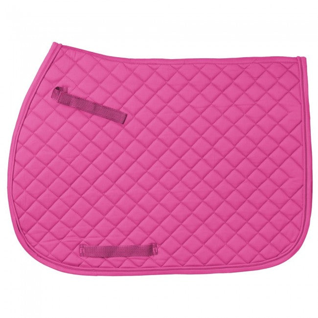 Pink JT International Quilted Square English Saddle Pad All Purpose Pads JT International