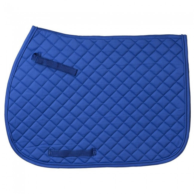 Blue/Royal JT International Quilted Square English Saddle Pad All Purpose Pads JT International
