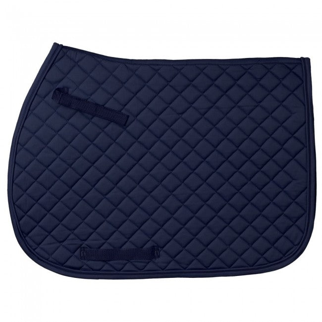 Blue/Navy JT International Quilted Square English Saddle Pad All Purpose Pads JT International