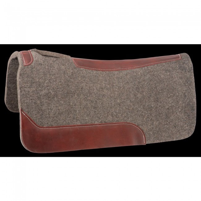 Tough 1 31"x31" Saddle Pad Wool With Wear Leathers Saddle Blankets
