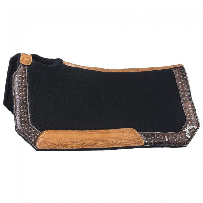 Brown Alligator Overlay Tough 1 Pistol Annie Collection Saddle Pad Western Pads