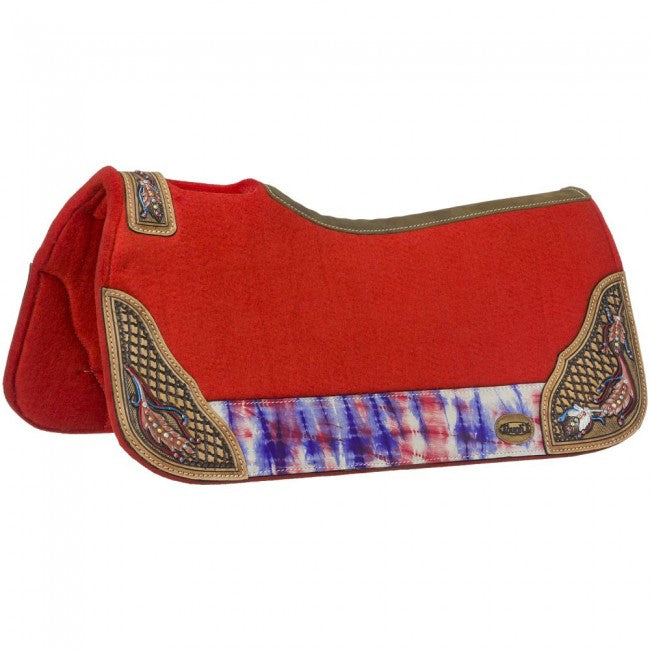 Red Tough 1 Hand Painted Naomi Saddle Pad Western Pads
