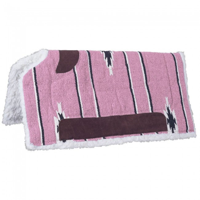 Pink/Black/Cream Tough 1 Sierra Cutback Felt Bottom Saddle Pad All Purpose Pads