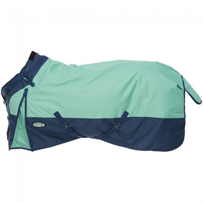 Tough 1 1200D Waterproof Poly Turnout Blanket with Adjustable Snuggit Neck Turnout Blankets Tough 1 Sea Glass 69" 