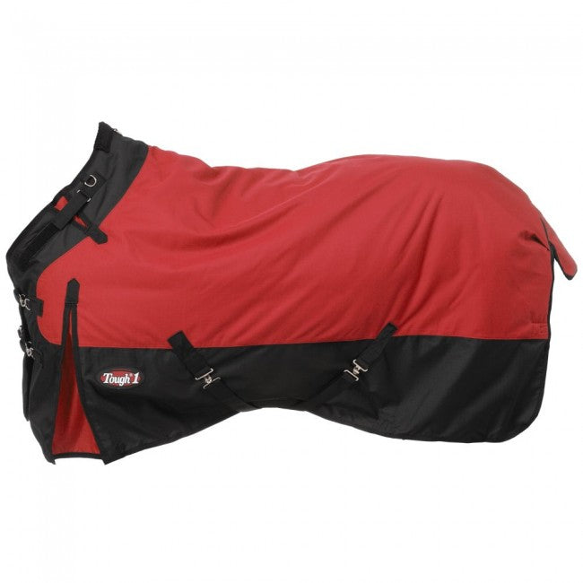 Tough 1 1200D Waterproof Poly Turnout Blanket with Adjustable Snuggit Neck Turnout Blankets Tough 1 Red 69" 