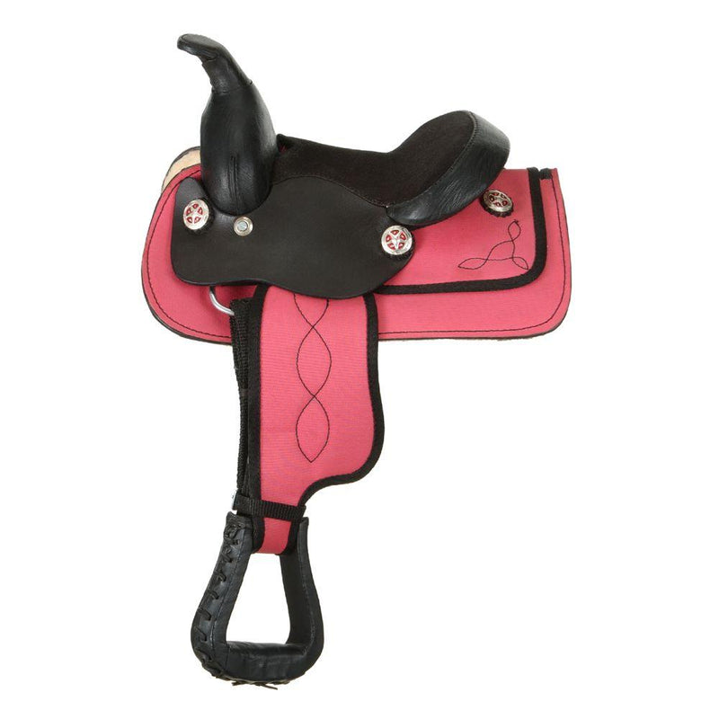 Pink King Series Miniature Synthetic Western Saddle JT International
