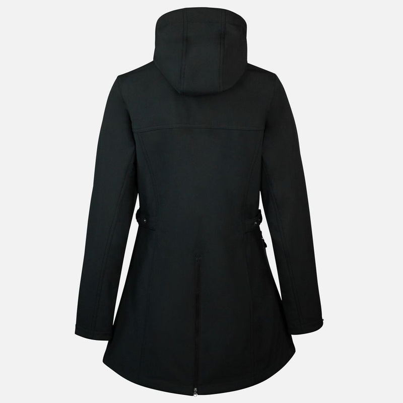 Black Horze Freya Women's Long Soft-shell Jacket Back