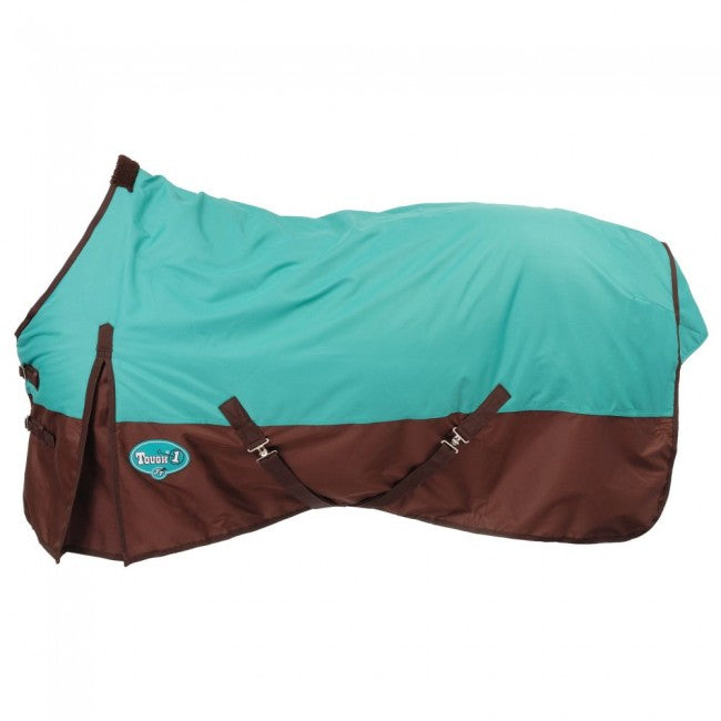 Tough 1 600D Water Repellent Horse Sheet Turnout Sheets Tough 1 Turquoise/Brown 69" 