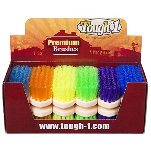 Tough 1 Assorted Jr. Medium Bristle Brushes with Display Box - 12-Pack Brushes Tough 1 12 Pack - Bright 