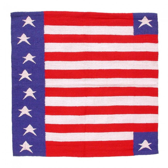 Red/White/Blue Tough 1 Stars and Stripes Acrylic Blend Saddle Blanket