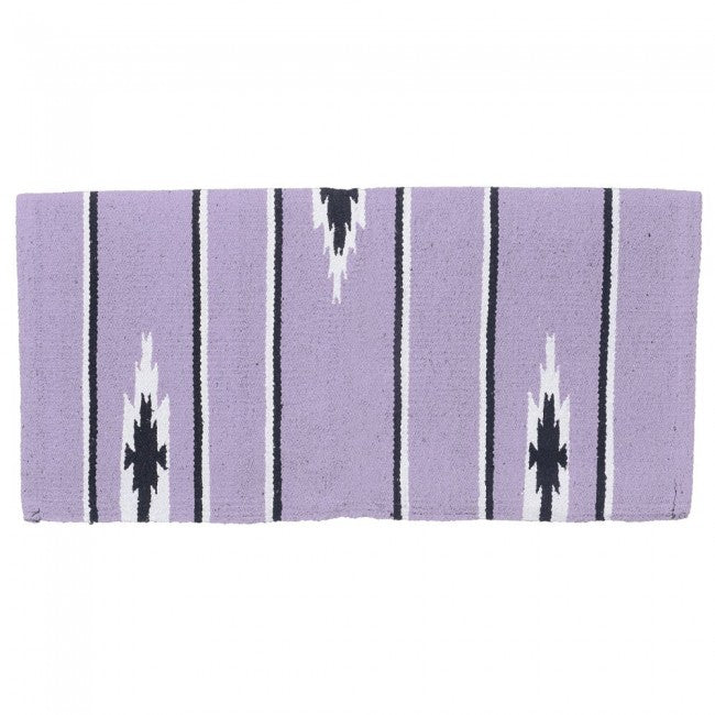 Light Purple/Black/Cream Tough 1 Sierra Acrylic Blend Saddle Blanket