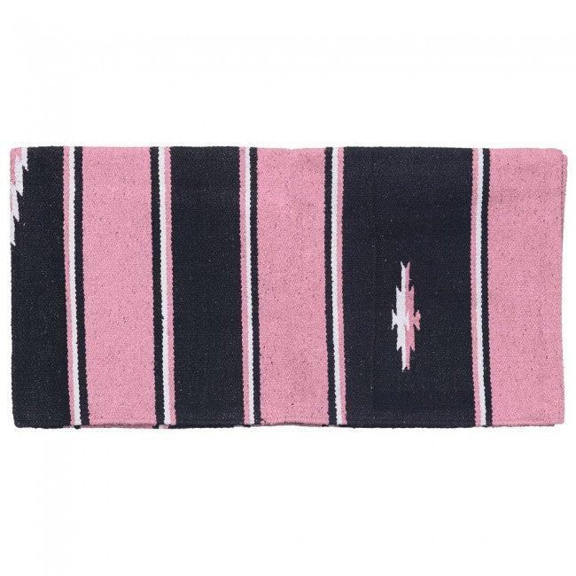 Tough 1 Sierra Navajo Acrylic Blend Saddle Blanket Saddle Blankets Tough 1 Pink/Black/Cream 30" x 60" 