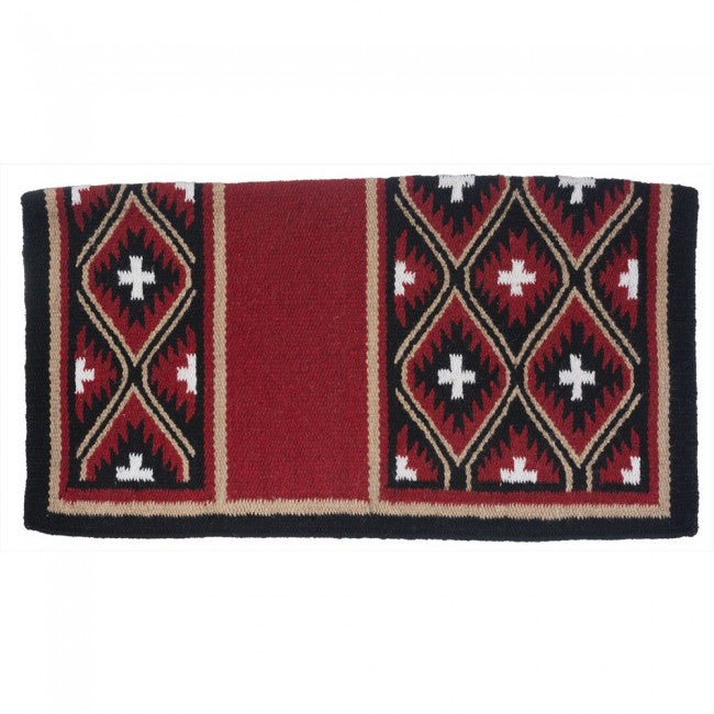 Red/White/Black/Taupe Tough 1 Sequoyah Wool Saddle Blanket