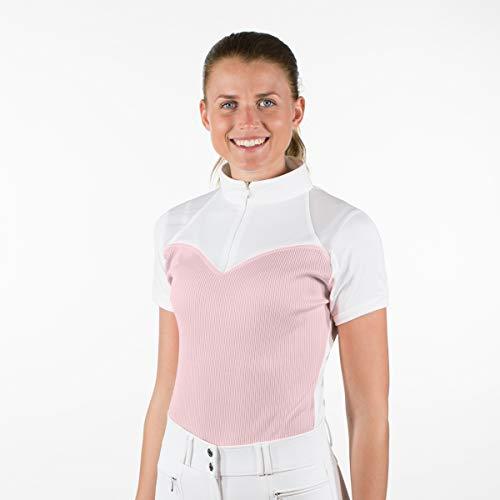 Horze Michaela Women's Show Shirt - Short Sleeves Short Sleeve English Show Shirts Horze Powder Pink US 6 (EU 36) 