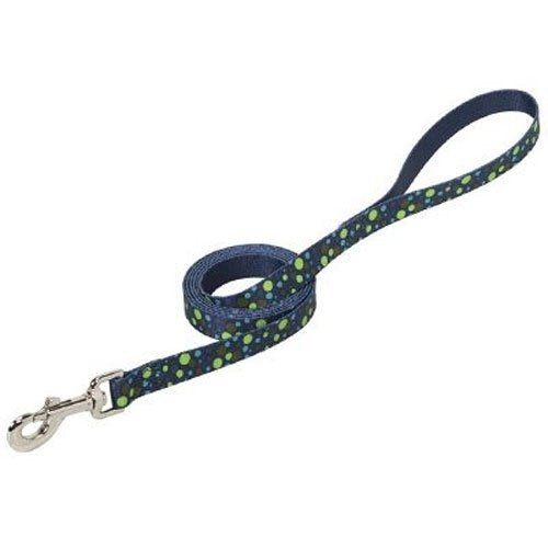 Bubble Navy Weaver Leather Patterned Dog Leash Dog Collars and Leashes Large 6'