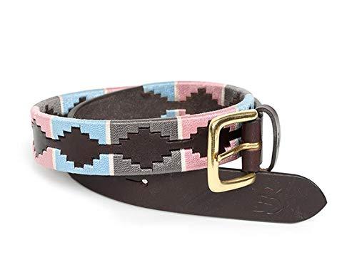 Shires Adults Drover Polo Belt Belts Shires Equestrian Pink/Grey/Light Blue 70cm 
