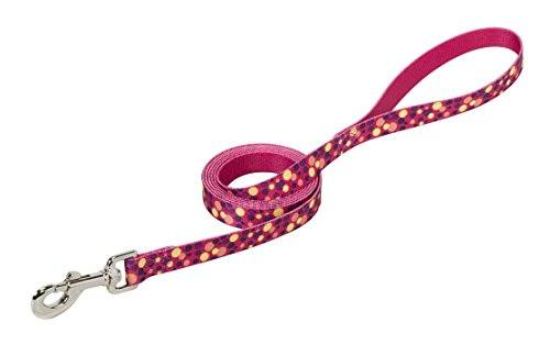 Bubble Pink Weaver Leather Patterned Dog Leash Dog Collars and Leashes Large 6'