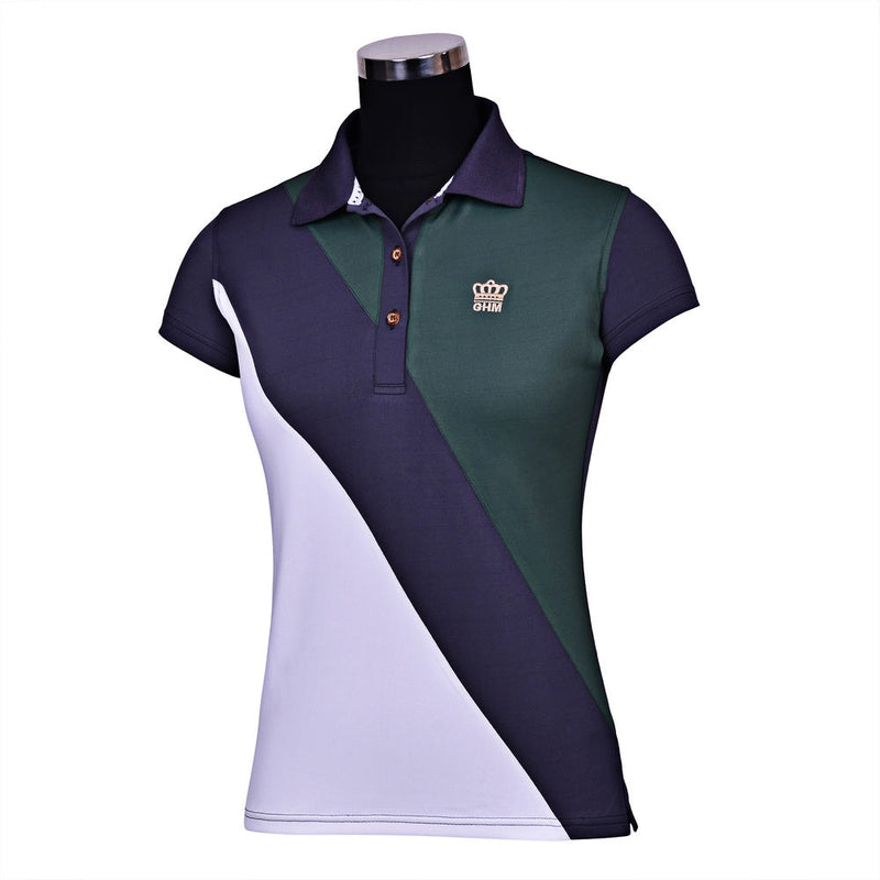 Duck Green/Graphite/White George Morris Pro Sport Women's Short Sleeve Polo Shirt JPC Equestrian 3X-Large