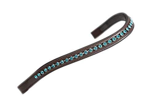 Shires Aviemore Large Diamante Browband English Bridle Accessories Shires Equestrian Havana/Green Pony 