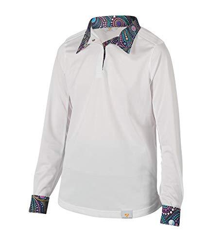 Shires Aubrion Children's Equestrian Style Shirt Show Shirts Shires Equestrian Turquoise Dot X-Large 
