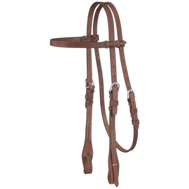 Tough 1 Harness Leather Browband Quick Change Headstall