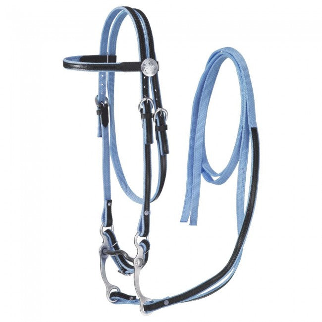 Turquoise King Series Horse Nylon With Leather Bridle JT International