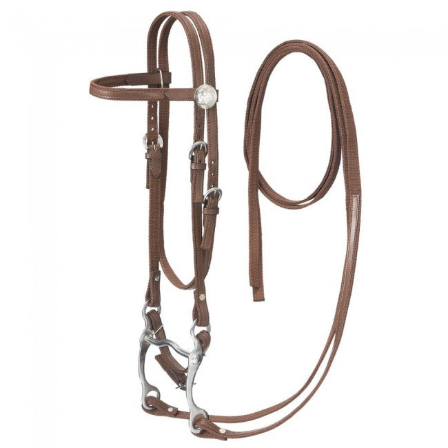 Brown King Series Pony Nylon with Leather Bridle JT International
