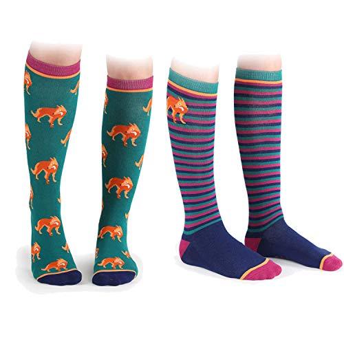 Shires Child's Everday Socks Pack of 2 One Size Socks Shires Equestrian Fox Youth 