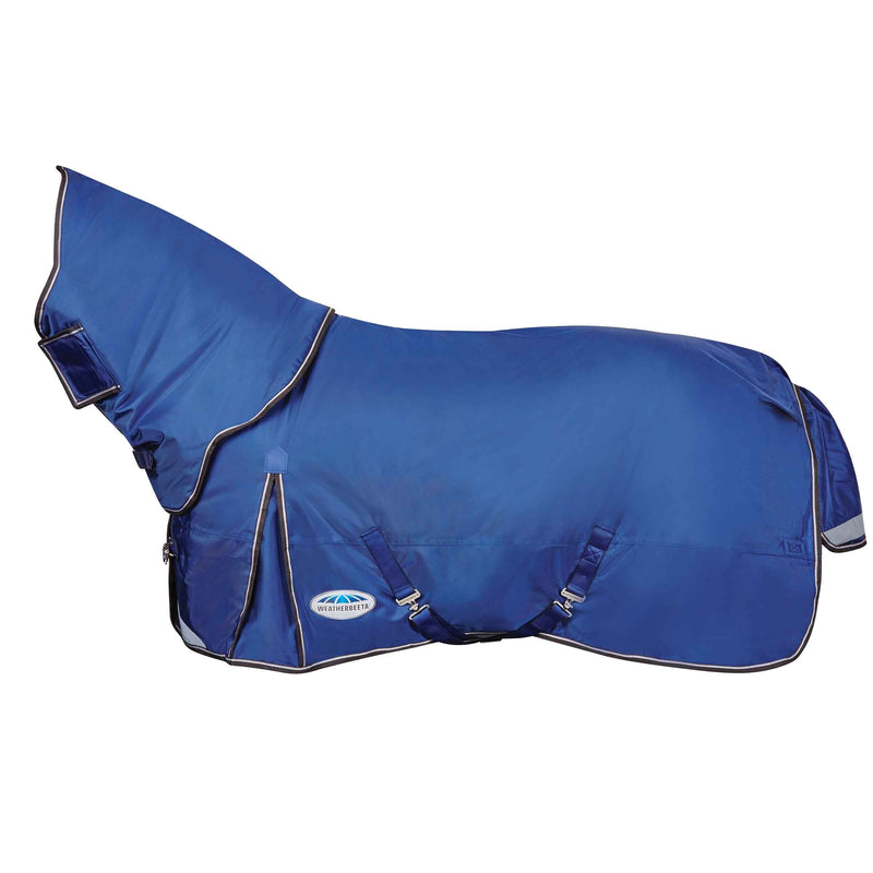Blue/Charcoal/White Weatherbeeta Comfitec Ultra Tough II Detach-A-Neck Heavy Turnout Blankets