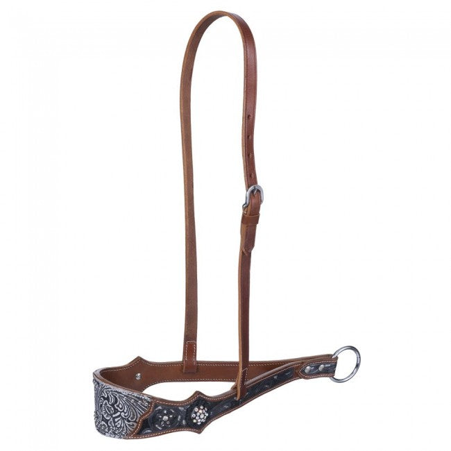 Black Tooled Leather Tough 1 Jameson Collection Noseband Western Bridle Accessories