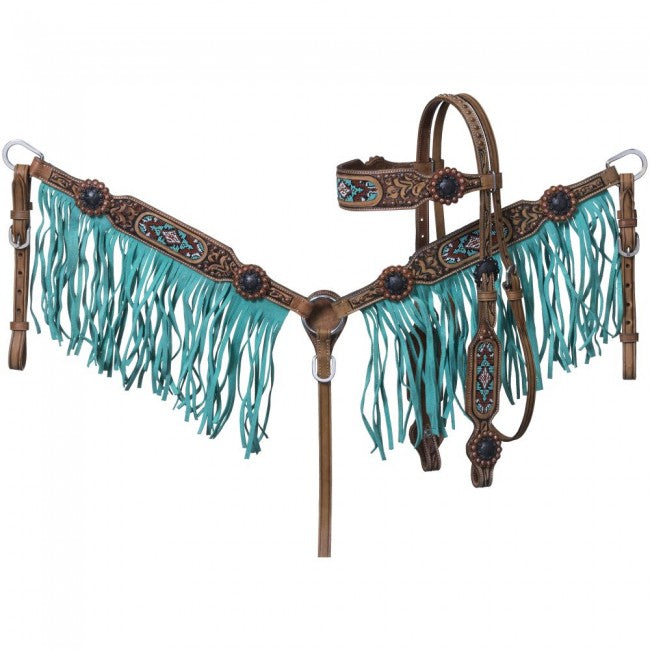 Tough 1 Isabella Brow Headstall and Breastcollar Set