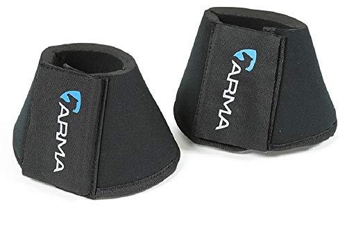 Shires Arma Neoprene Over Reach Boots Bell Boots Shires Equestrian Black Cob 