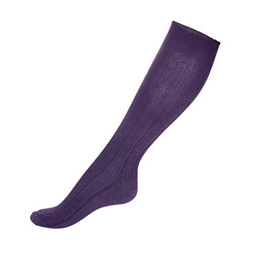Horze Eva Cable Knit Socks Socks Horze Mysterioso Purple US Kid's 11.5-5 (EU 29-35) 