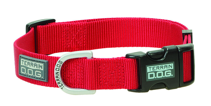 Red Terrain D.O.G. Nylon Adjustable Snap-N-Go Dog Collar Dog Collars and Leashes