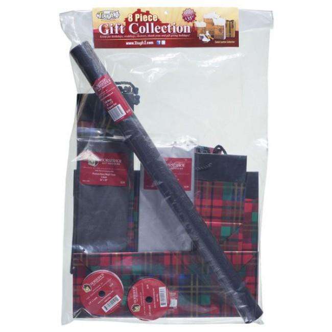 JT International Festive Plaid Gift Bag and Wrap Collection 8 Pack Gifts