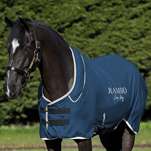 Rambo Dry Blanket Supreme Coolers Horseware Ireland Navy/Silver Large 