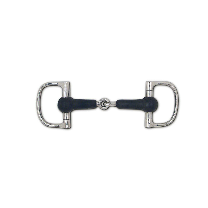 Toklat Soft Rubber Mouth Snaffle Dee Bit with 3" Rings English Horse Bits Toklat 