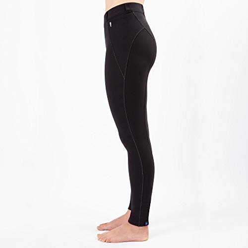 Side view of black Irideon Issential Capriole Women's Riding Tights